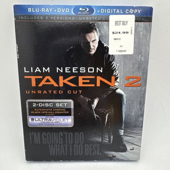 Taken 2 (Blu-ray/DVD, 2013, 2-Disc Set, Unrated Cut Liam Neeson - Picture 1 of 3